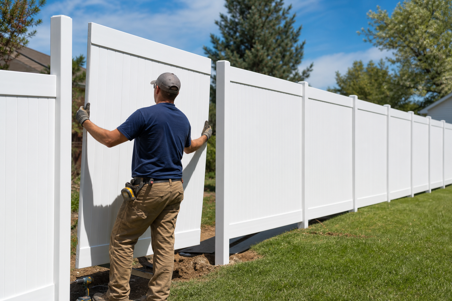 Residential fence installation