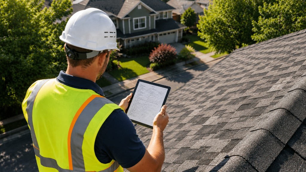Professional roof inspection