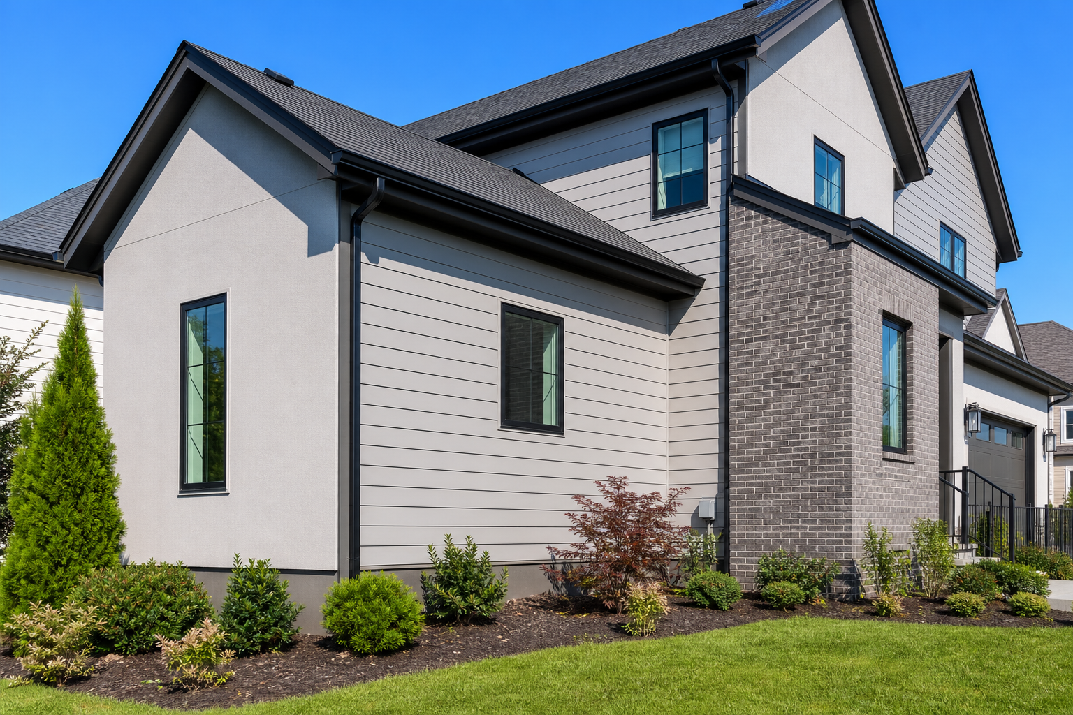 Residential home exterior siding